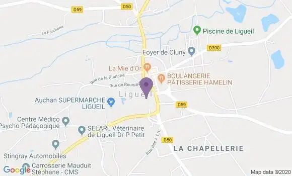 Localisation Crédit Agricole Agence de Ligueil