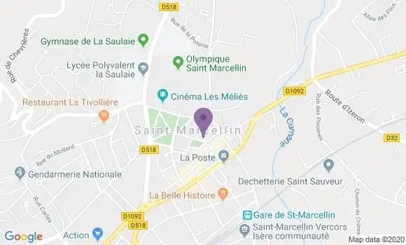 Localisation Crédit Agricole Agence de Saint Marcellin Place d