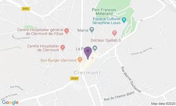 Localisation Crédit Agricole Agence de Clermont