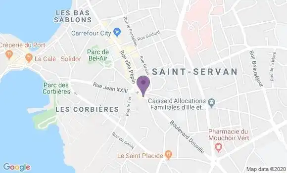 Localisation LCL Agence de Saint Malo Servan
