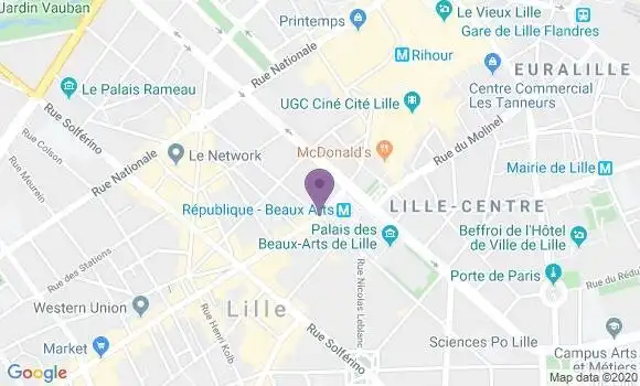 Localisation Crédit Agricole Agence de Lille République Beaux Arts