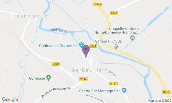 Localisation Crédit Agricole Agence de Gerbéviller