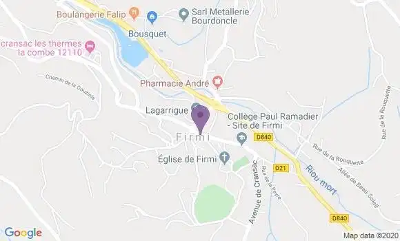 Localisation Crédit Agricole Agence de Firmi