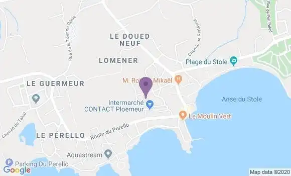 Localisation Crédit Agricole Agence de Ploemeur