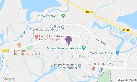 Localisation Crédit Agricole Agence de La Fère