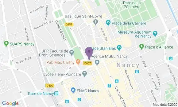 Localisation Crédit Agricole Agence de Nancy Michottes