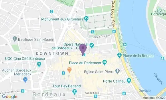 Localisation Crédit Agricole Agence de Bordeaux Grand Théâtre