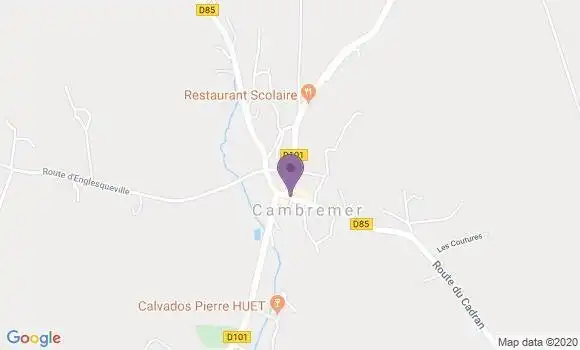 Localisation Crédit Agricole Agence de Cambremer