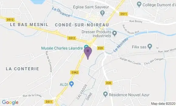 Localisation Crédit Agricole Agence de Condé sur Noireau