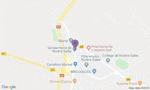Localisation Crédit Agricole Agence de Rivière Salée