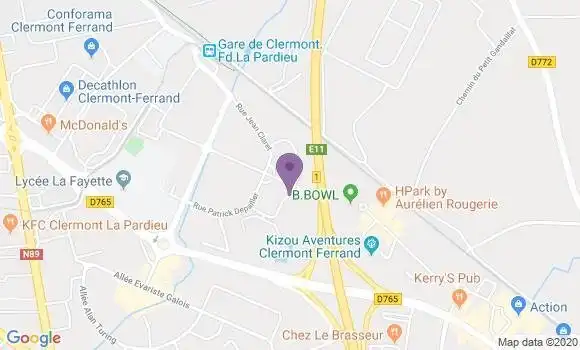 Localisation Crédit Agricole Agence de Clermont Ferrand Banque Privée la Pardieu