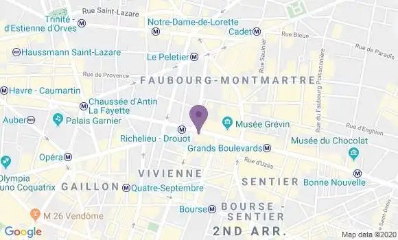 Localisation Crédit Agricole Agence de Paris Richelieu Drouot
