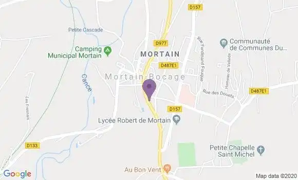 Localisation Crédit Agricole Agence de Mortain