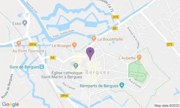 Localisation Crédit Agricole Agence de Bergues