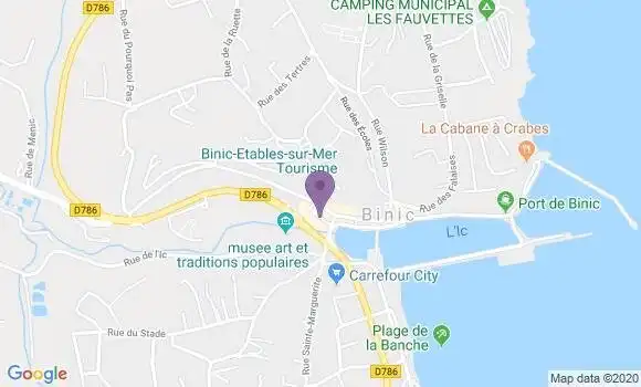 Localisation Crédit Agricole Agence de Binic