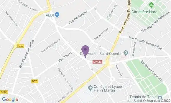 Localisation Crédit Agricole Agence de Saint Quentin Saint Jean