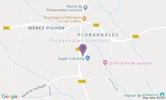 Localisation Crédit Agricole Agence de Plobannalec Lesconil