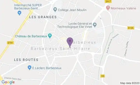 Localisation Société Générale Agence de Barbezieux