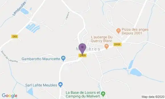 Localisation Crédit Agricole Agence de Molières