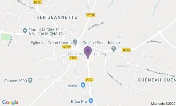 Localisation Crédit Agricole Agence de Grand Champ