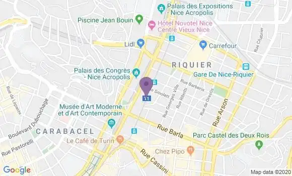 Localisation Crédit Agricole Agence de Nice République