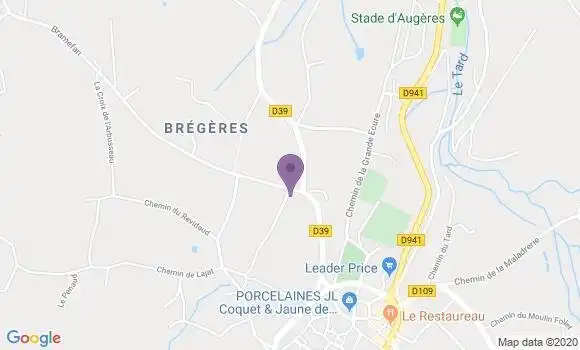 Localisation Crédit Agricole Agence de Boussac