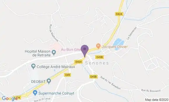 Localisation Crédit Agricole Agence de Senones