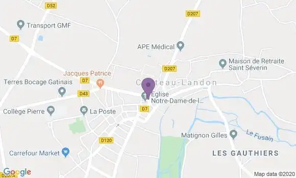 Localisation Crédit Agricole Agence de Château Landon