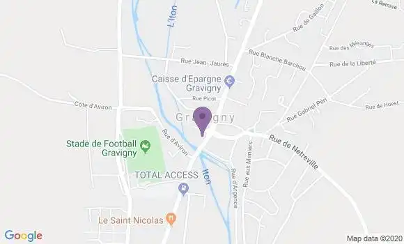 Localisation Crédit Agricole Agence de Gravigny