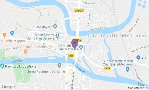 Localisation LCL Agence de Charleville Mézières Hôtel de Ville