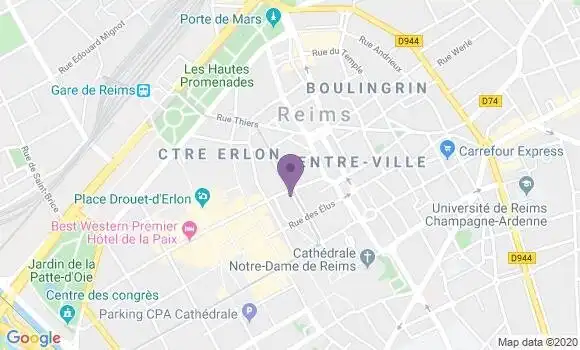 Localisation Crédit Agricole Agence de Reims Habitat