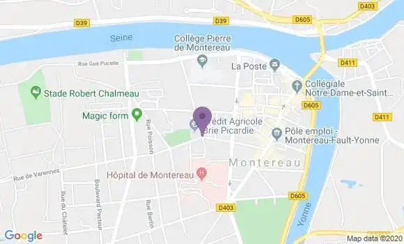 Localisation Crédit Agricole Agence de Montereau Fault Yonne