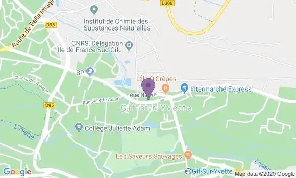 Localisation Crédit Agricole Agence de Gif sur Yvette