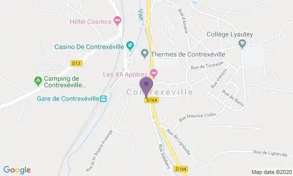 Localisation Crédit Agricole Agence de Contrexéville