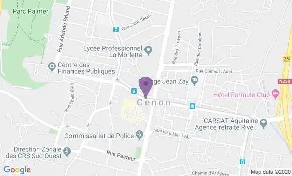 Localisation LCL Agence de Cenon