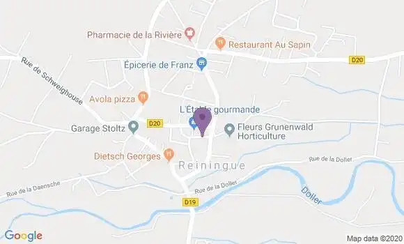 Localisation Crédit Agricole Agence de Reiningue