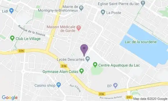 Localisation LCL Agence de Montigny le Bretonneux