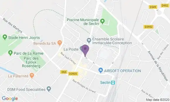 Localisation Crédit Agricole Agence de Seclin