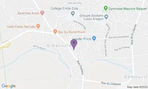 Localisation Crédit Agricole Agence de Giberville