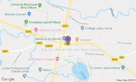 Localisation Crédit Agricole Agence de Saint Hilaire du Harcouët