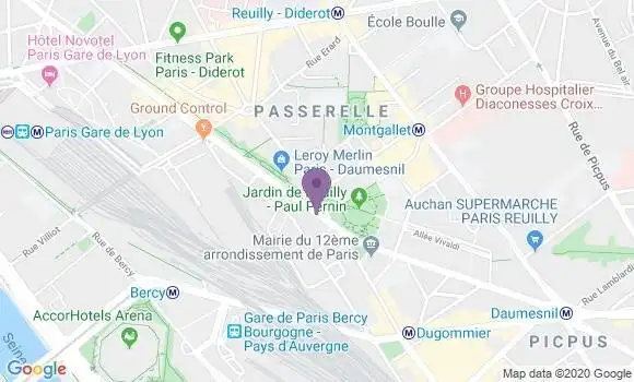 Localisation Crédit Agricole Agence de Paris Daumesnil