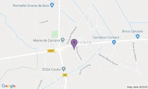 Localisation Crédit Agricole Agence de Carcans Point Conseil