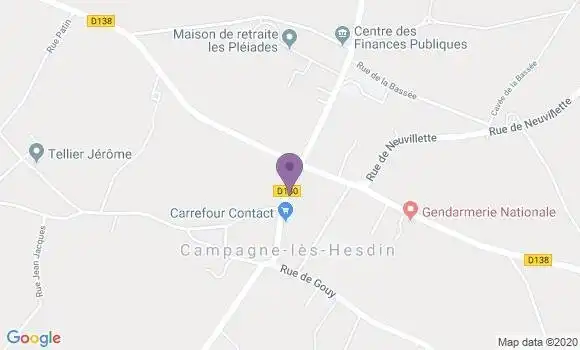 Localisation Crédit Agricole Agence de Campagne lès Hesdin