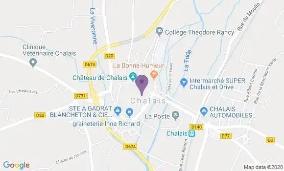 Localisation Société Générale Agence de Chalais