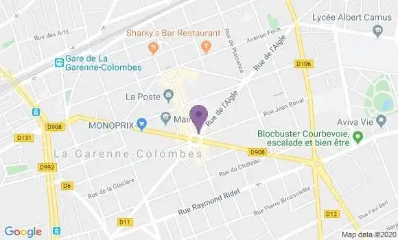 Localisation Crédit Agricole Agence de La Garenne Colombes