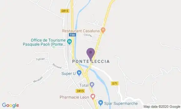 Localisation Crédit Agricole Agence de Ponte Leccia