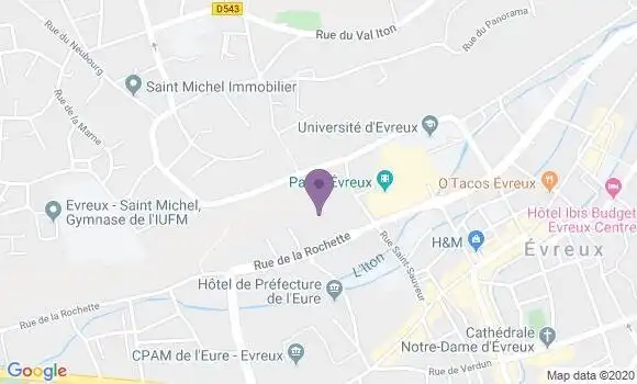 Localisation Crédit Agricole Agence de Rochette