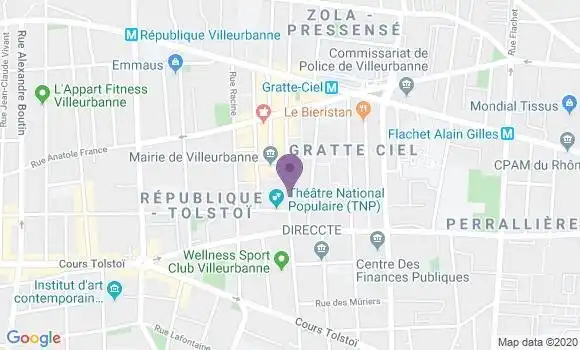 Localisation LCL Agence de Villeurbanne Verlaine