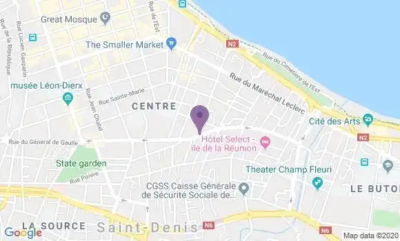 Localisation Crédit Agricole Agence de Saint Denis Général de Gaulle