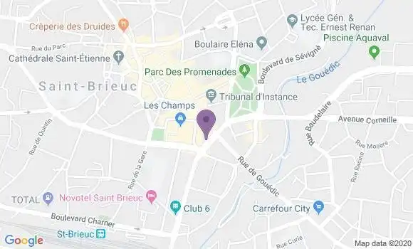 Localisation LCL Agence de Saint Brieuc Duguesclin
